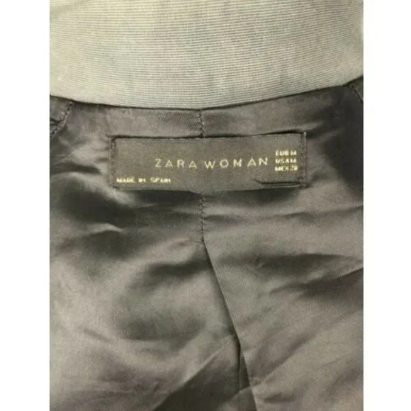 Zara Flare Sleeves Zip Up Jacket w Stretch Sz M - Picture 3 of 7